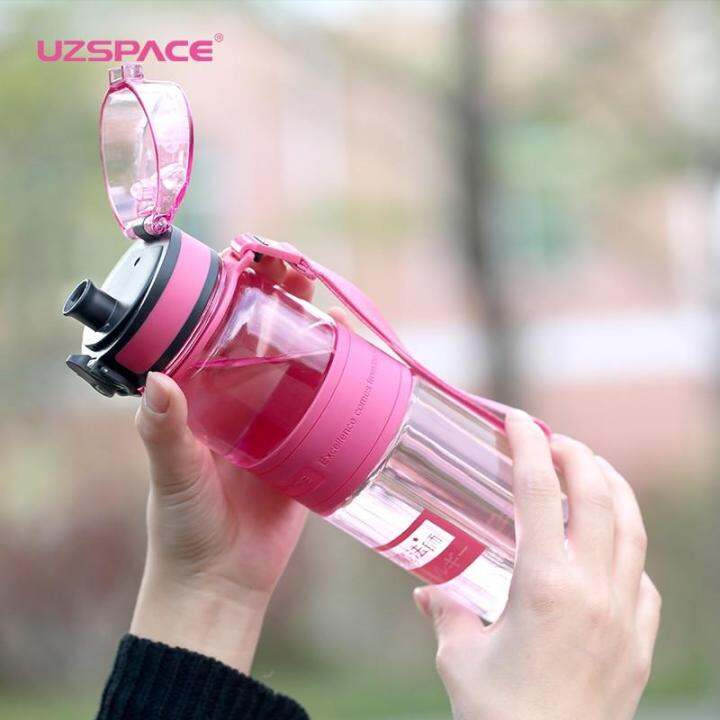 uzspace-เครื่องปั่นขวดน้ำพกพาขวดน้ำผลไม้กันรั่วซึมแก้วน้ำพลาสติก-tritan-ขนาด500มล-1l-ปราศจากสาร-bpa