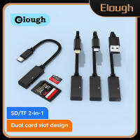 Elough Type C อะแดปเตอร์ TF SD การ์ดหน่วยความจำการ์ดรีดเดอร์ USB การ์ดอะแดปเตอร์สำหรับ Macbook Huawei Samsung คอมพิวเตอร์แบบพกพา Xiaomi