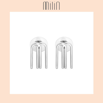 [MILIN] Pair of stud mini M logo  earrings ต่างหูติดหูแต่งโลโก้มิลินเป็นรูปตัว M / Odelia Earrings