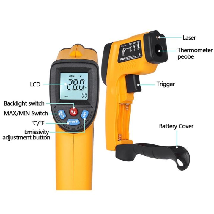 sotota-gm320จุดเครื่องวัดอุณหภูมิไพโรมิเตอร์ดิจิตอลอินฟราเรด-lcd-ir-50-380องศา-termometr