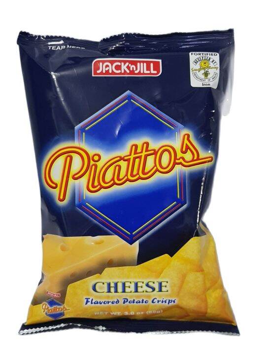 Jack N Jill PIATTOS Cheese Flavored Potato Chips (pack of 6 pieces x 85