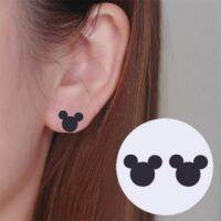 Upingi-ยุโรปและอเมริกาสแตนเลส Mich Studs Simple Titanium Steel WISH Cross-Border เครื่องประดับเมาส์ Earringsc474or