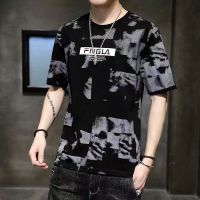 COD  เสื้อยืดคอกลมแขนสั้นชาย เสื้อทรงเข้ารูป(T06）(อ่านไซด์ก่อนสั่ง)