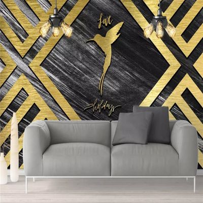 ✎✳ Decorative wallpaper Modern gold foil gold work clothes background wall