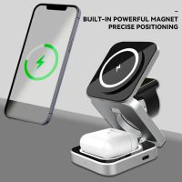 Portable 3 In 1 Foldable Wireless Charger Stand Dock For IPhone 14 13 Holder Magnetic Fast Charging Station For Apple Watch N9R3