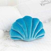 Home Chair Seat Cushion Luxury Velvet Wedding Decorative Christmas Present Back-rest Pad Colorful Shell Pillow