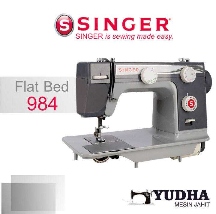 Mesin Jahit SINGER 984 Semi Portable Flat Bed (Bodi Full Besi) Lazada