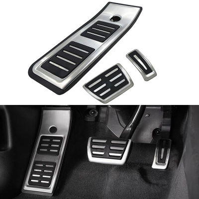 2021For Audi A6 C8 2019 2020 Stainless Steel AT Sedan Auto Stainless Steel Fuel Brake Footrest Pedal Car Pedals Pad 3pcs