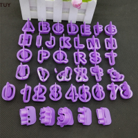 [ FLASH SALE ] 40ชิ้น/เซ็ตตัวอักษรภาษาอังกฤษหมายเลข CUTTER Number Cookie CUTTER fondant Mold