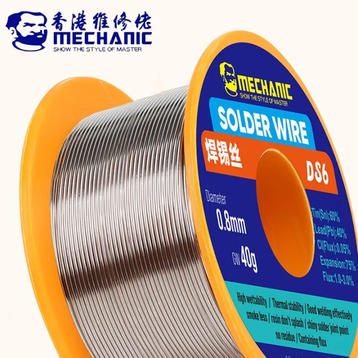 5pcs-lot-mechanic-rosin-core-solder-tin-wire-0-3-0-4-0-5-0-6-0-8mm-no-clean-welding-line-for-phone-motherboard-soldering-tools