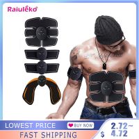 Wireless Muscle Stimulation Abdomen Buttocks Hand Trainer EMS Electric Weight Loss Exerciser Sticker Body Slimming Massager Cables Converters