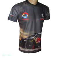 New！Mens 2023！Peugeot Sport Old Rally Car Dicetak Round Neck T-shirt Kasual High quality products （Freeprinting of names）