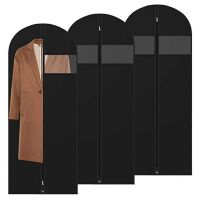 Garment Bag Covers Hanging Suit Bag Covers Full Zipper Washable Suit Cover with Clear Window Clothes Travel Bags for Dresses ect Wardrobe Organisers