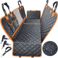 Dog Car Seat Cover Waterproof Foldable Pet Dog Travel Mat Mesh Dog Carrier Car Hammock Cushion Protector With Zipper and Pocket