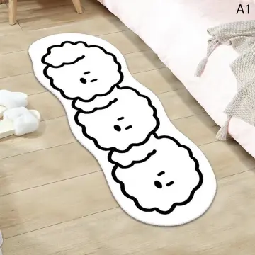 Cute Furry Rug Cartoon Cat Kid Carpet For Bedroom Non-slip Bedside Area Rug  Cute Soft Floor Mat For Living Room Table Mat Decor