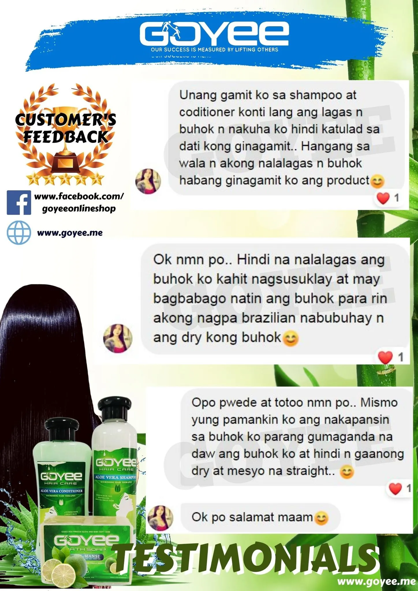 GOYEE BRAND - NEW & IMPROVED ORGANIC ALOE VERA 250ML SHAMPOO & 250ML CONDITIONER | Effective for Hair Fall, Thinning, Damaged, Dry & Frizzy Hair, Lice Treatment, Hair Straightening, Darkening & Growth | GOYEE BRAND - NEW & IMPROVED ORGANIC ALOE VERA 250ML SHAMPOO & 250ML CONDITIONER | Effective for Hair Fall, Thinning, Damaged, Dry & Frizzy Hair, Lice Treatment, Hair Straightening, Darkening & Growth |