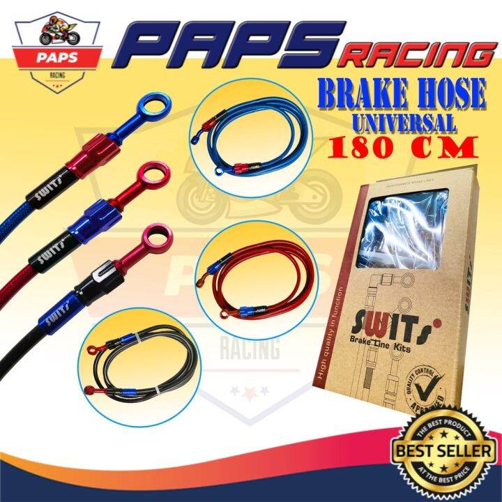 BRAKE HOSE UNIVERSAL FRONT SWITS 180CM (TF0817) Lazada PH