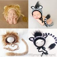 ❣ gregregregregre ❤️Newborn Fotografia Vestuário Hat Cauda 2 Pçs/set Studio Baby Photo Props Acessórios Knit Costumes