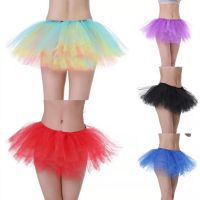 【CW】 Adult Female Tutu Skirt 5 Layered Gown Lady  39;s Tulle Skirts Short Pettiskirt