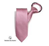 Giorgio Del Sarto Adults Zipper Tie Pink ไทซิป เนคไทสำเร็จรูปสีชมพู