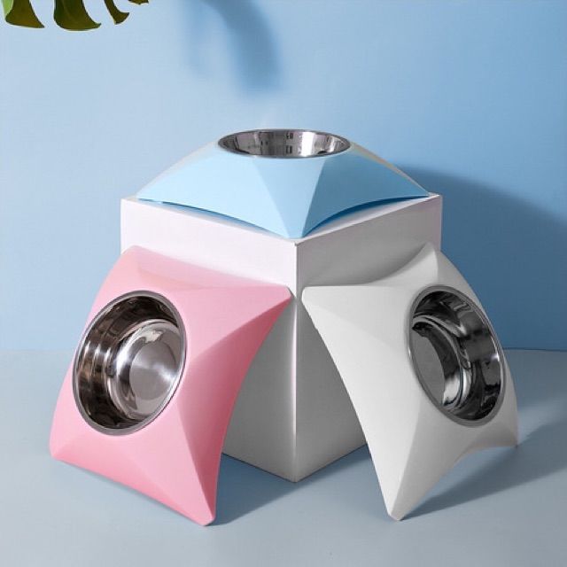 square-pet-bowl-ชามสัตว์เลียงทรงเหลี่ยม-ชามสุนัข-ชามแมว-ชามสัตว์เลี้ยง