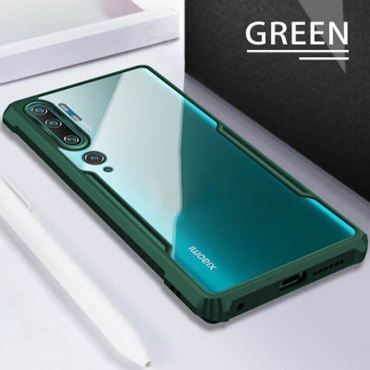 gratis-ongkir-ปลาค็อด-คลังสินค้าพร้อม-เคสใส-xiaomi-mi-10-pro-cc9-pro-mi-note-10-cc9e-a3-redmi-note-mi-note-10-pro-max-10s-เคสพีซี-tpu-สองชั้นเคสการดูดซับแรงกระแทกทหารใส