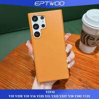 EPTWOO เคสโทรศัพท์ VIVO Y35 Y16 Y22S Y21 Y33S Y33T Y20 Y20S Y12S Y20i Y15S Y15A Y50 Y30 Y30i V25E V25 V21E V20 เฉียบบางพิเศษสีด้านเคสแบบบางสีเมทัลลิก เคสหลัง PC แบบแข็ง XLE-01