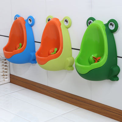 Baby Boy Potty Training Seat Frog Childrens Pot Wall-Mounted Urinal for Boys Portable Toilets Connectable Water
