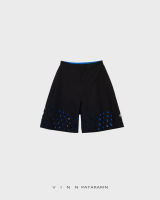 Vinn Patararin - Two tone Short laser cut - กางเกงขาสั้น สีดำ-น้ำเงิน ใส่ได้สองด้าน TOUJOURS