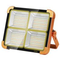 100W 1000W Outdoor แคมป์ปิ้งไฟน้ำท่วมพลังงานแสงอาทิตย์แบบพกพา Floodlight แบบชาร์จไฟฉุกเฉินตลาดกลางคืนไฟ LED พลังงานแสงอาทิตย์เต็นท์ Light