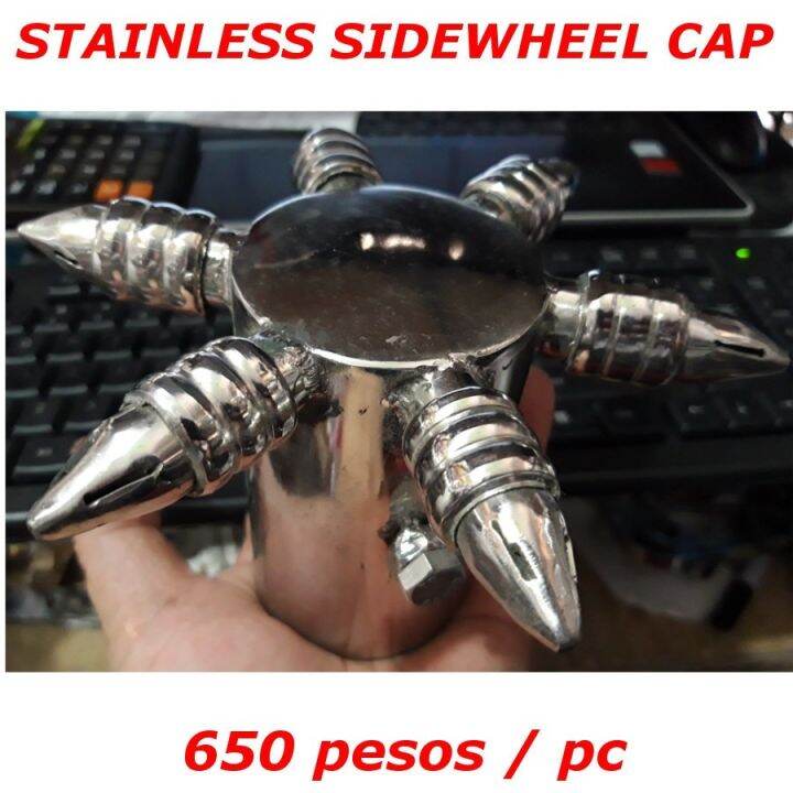 Sidewheel CAP FOR MAGS Stainless for Side Wheel Tricycle. for Mags Only