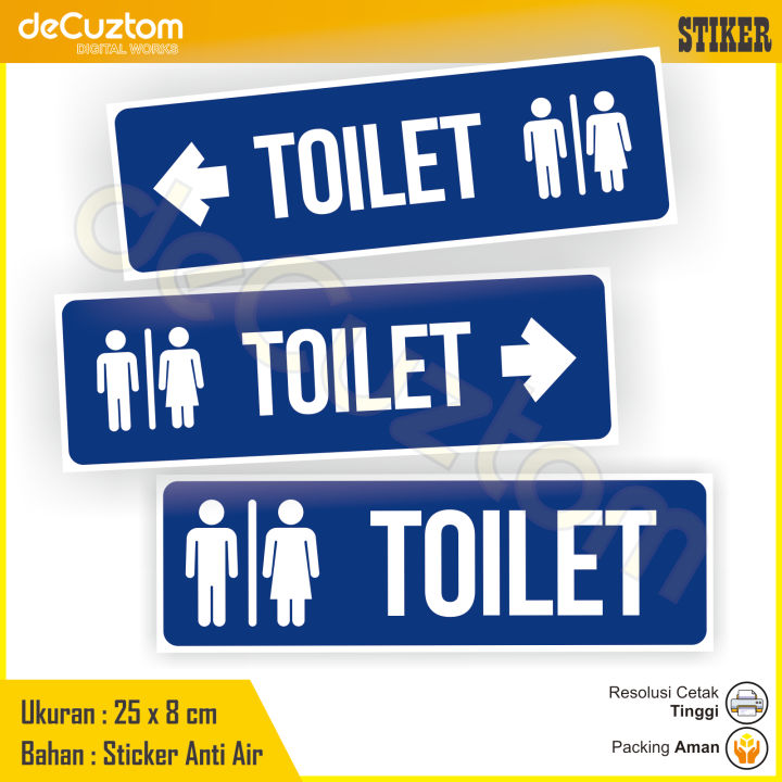 Stiker Penunjuk Toilet Sticker Penunjuk WC Stiker Toilet Disabilitas ...