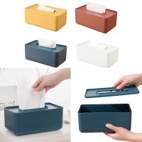 Nordic Style Plastic Tissue Box Cover Simple Solid Color Rectangular Napkin Holder Facial Paper Case Dispenser Organizer Tool