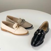 Seira - Chloe Loafers รองเท้าส้นเตี้ย อะไหล่ทองเงิน หนังPU รองเท้าโลฟเฟอร์ รองเท้าทำงาน รับประกันความใส่สบาย