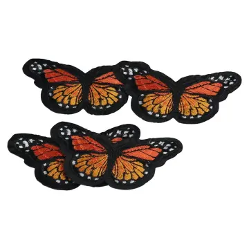 Monarch Butterfly Appliques, Orange Butterfly Applique Patch