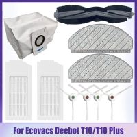 Accessories For Ecovacs Deebot T10/T10 Plus Robot Vacuum Cleaner Main/Side Brush Dust Bag Hepa Filter Mop Cloth Spare Parts (hot sell)Humphrey Job