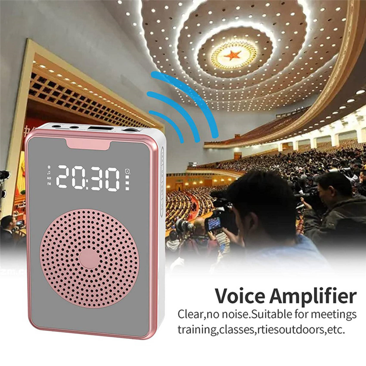 2x-portable-voice-amplifier-for-teachers-with-microphone-headset-rechargeable-speaker-for-training-tour-guide-classroom