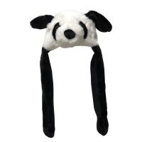 COD DSFGERRTYTRRE A hat with panda ears that can stand up cartoon anime funny and fluffy hat熊猫耳朵会动立起来的帽子卡通动漫搞怪加绒毛绒帽子kmy289989.my 11.03