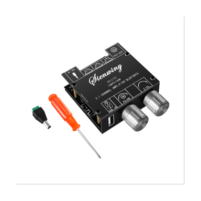 YS-LT21 2.1 Channel Bluetooth Amplifier Board 15W+15W+30W with Subwoofer Knob Adjusting Encoder Audio Module DC9-24V