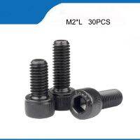 30Pcs M2x3/4/5/6/7/8/9/10/12/14/15/16/18/20 DIN912 grade 12.9 Alloy Black Steel Hexagon Socket Head Cap Furniture Screws