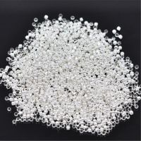 Doreen Box 2mm Dia. Silver Color Crimp Beads Crimps 5000 PCs Metal Beads Alloy Cadmium Free Hole Size 1mm Jewelry Findings