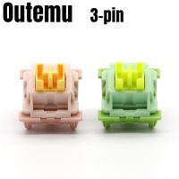 Outemu สวิตช์เงียบสำหรับคีย์บอร์ดแบบกลไก3Pin มะนาวลูกพีชสัมผัสเชิงเส้น40G 50G RGB SMD Mechan คีย์บอร์ดเกม MX สวิตช์