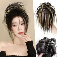 AS Synthetic Claw Clip Ponytail Hair Extensions long Curly hair Natural bow Tail False Hair For Women Horse Tail Black Hairpiece Wig  Hair Extensions