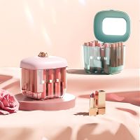 【YD】 Makeup Organizers Luxury Storage Dustproof Large Capacity Desktop Cosmetics Dressing Table Multi-Function Shelf