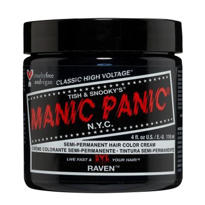 MANIC PANIC - CLASSIC CREAM SEMI PERMANENT HAIR COLOR CREAM - RAVEN 118 ml (RAVEN)