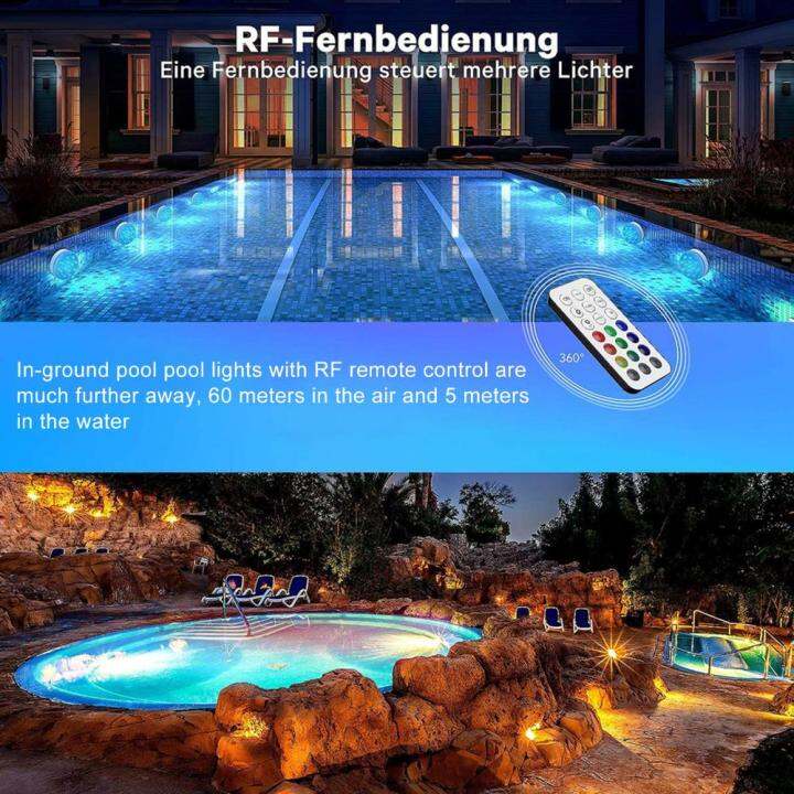 Submersible LED Lights for Pool Battery Powered with & Suction