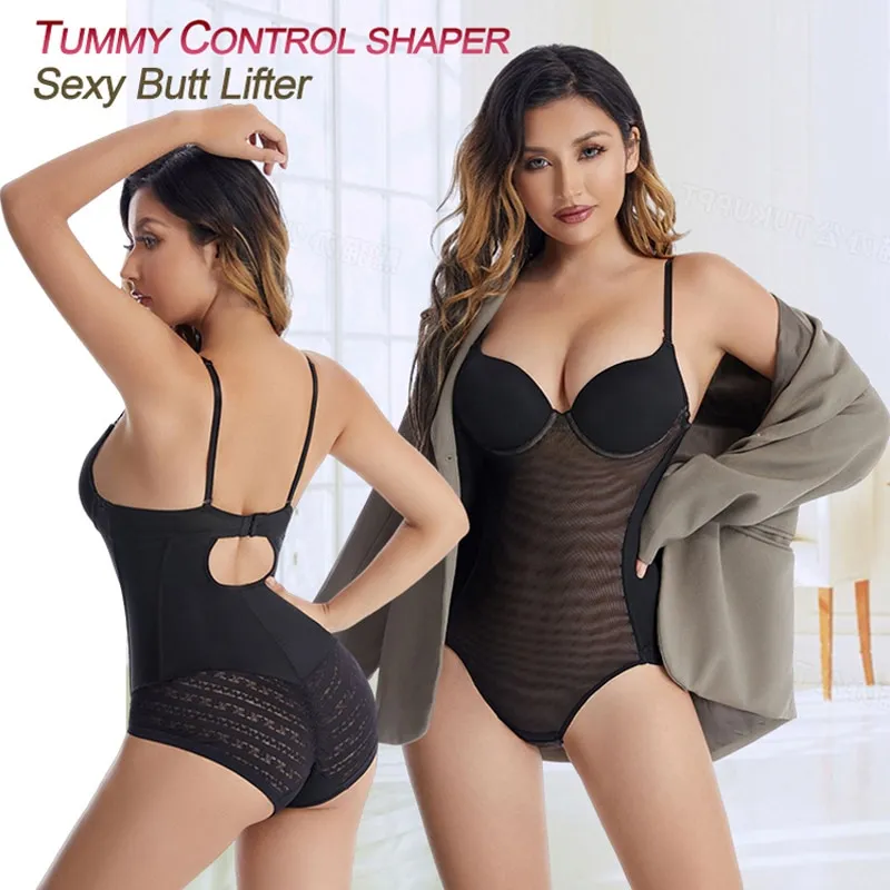 Women's Seamless Body Shaper One Piece Shapewear Tops Tummy Control  Shapewear Seamless Tank Top Jumpsuit with Bra