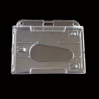 Clear Transparent ID Card Holder Protector Cover Case for Employee Badge Cards Card Holders