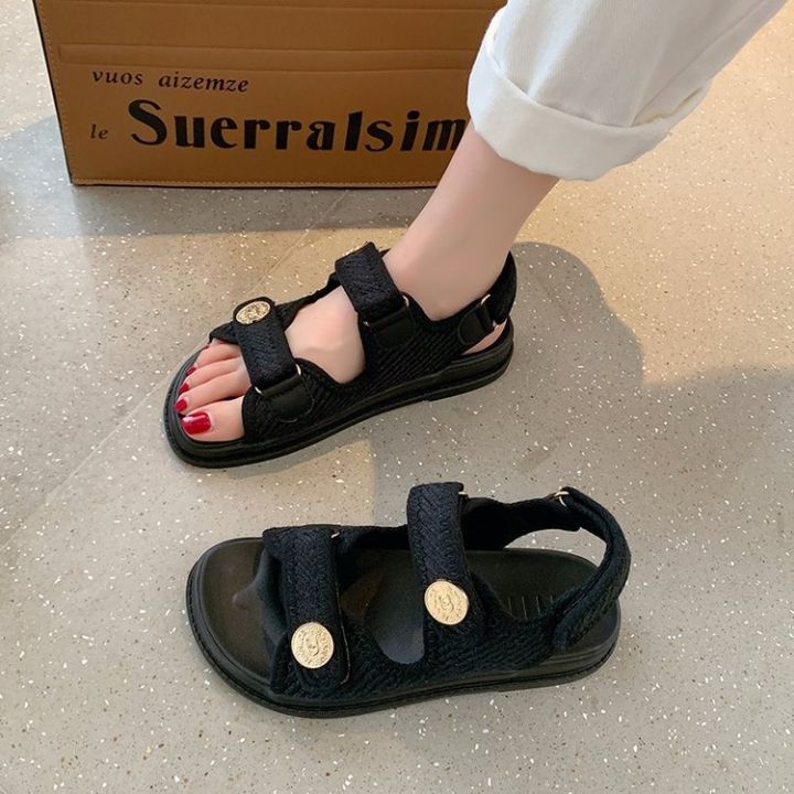 female-sandals-in-the-summer-of-2022-the-new-outer-wear-shoes-with-velcro-thick-bottom-roman-fairy-wind-flat-shoes-and-beach-shoes