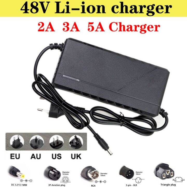 48V 2A 3A 5A Lithium Ion Charger 13S 54.6V 18650 Electric Bicycle